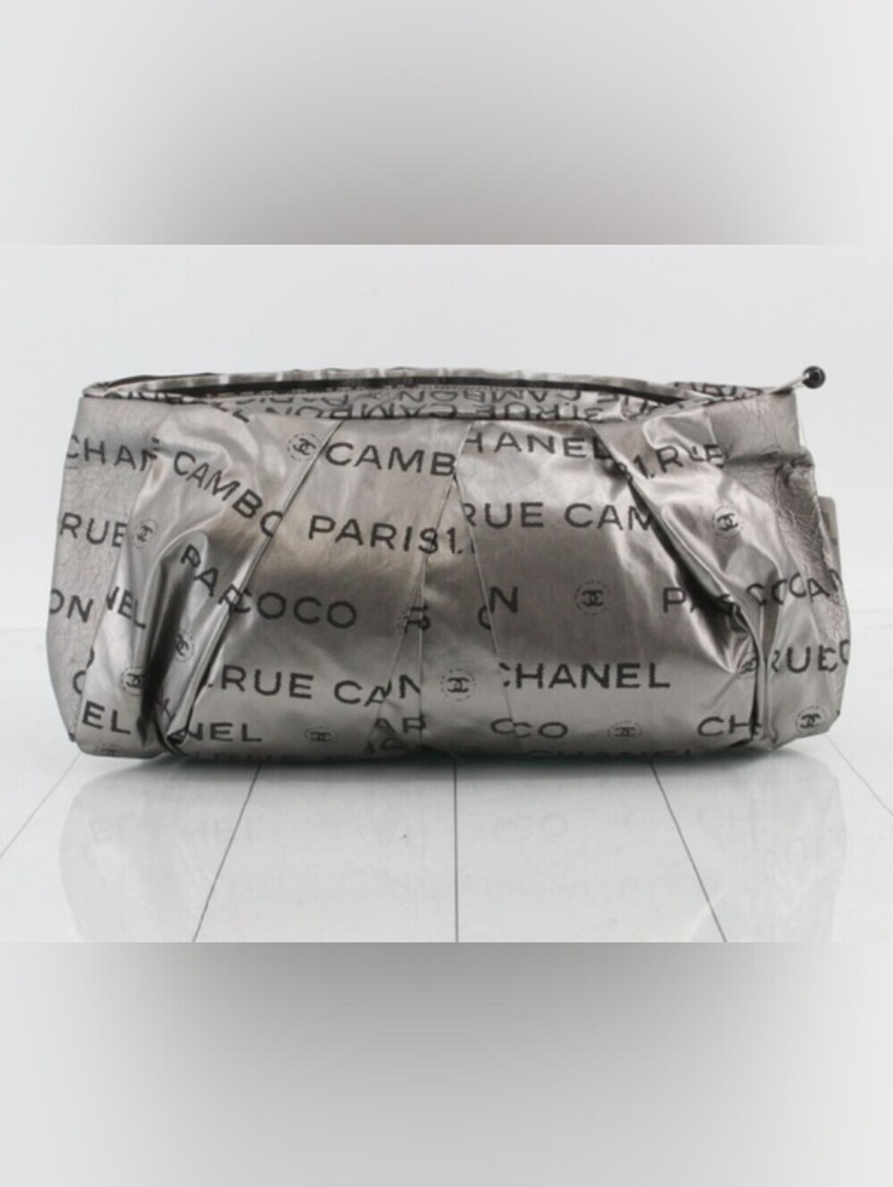 Chanel Silver Rue Cambon Clutch Bag